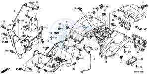 TRX500FPMD TRX500FPM Australia - (U) drawing REAR FENDER