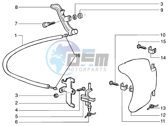 Petrol cap-steering wheel lock