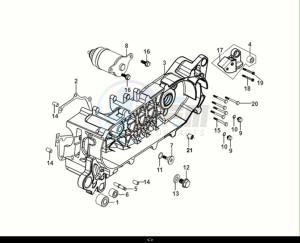 ORBIT III 50 (XE05W2-EU) (E5) (M1) drawing L. CRANK CASE