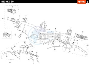 RS3-50-NKD-WHITE drawing HANDLEBAR - CONTROLS