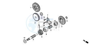 CRM50R drawing KICK STARTER SPINDLE