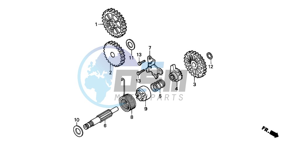 KICK STARTER SPINDLE