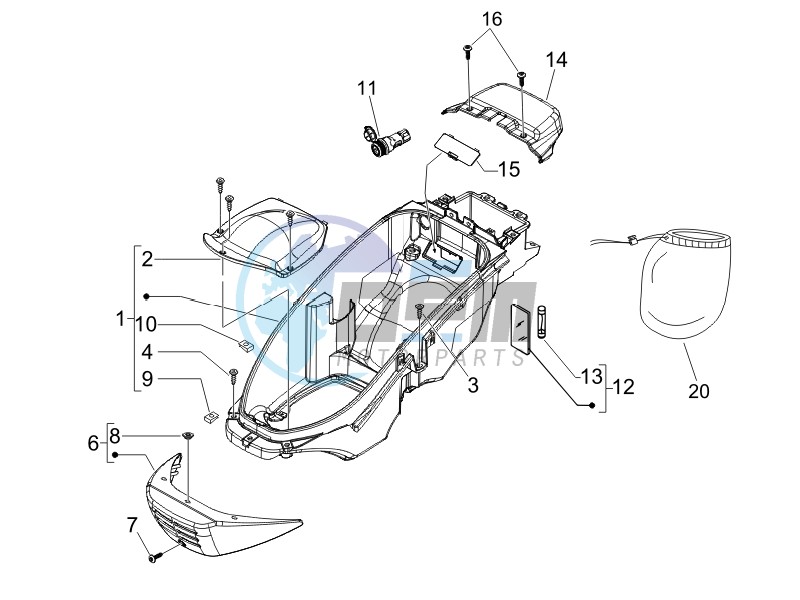 Helmet box - Undersaddle