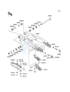 KX250F KX250ZEF EU drawing Swingarm