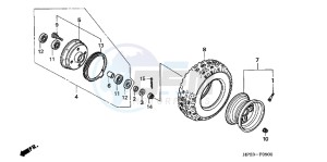 TRX90XC TRX90 ED drawing FRONT WHEEL