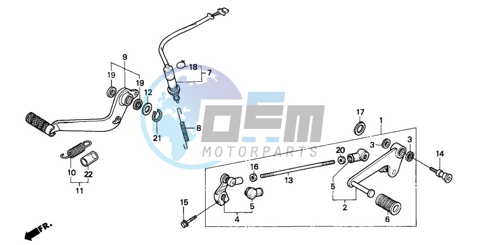 BRAKE PEDAL/CHANGE PEDAL