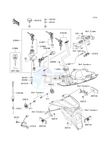 ZR 750 K [Z750S] (K1) K1 drawing IGNITION SWITCH_LOCKS_REFLECTORS