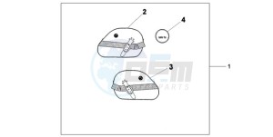 VT750CA9 Australia - (U / MME SPC) drawing LEATHER SADDLE BAG SET