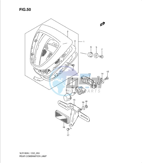 REAR COMBINATION LAMP (VLR1800TL1 E19)