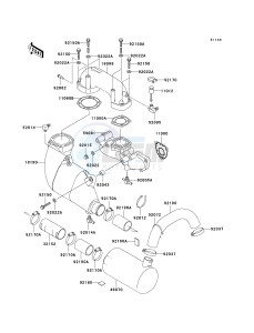 JH 1100 A [1100 ZXI] (A6-A8) [1100 ZXI] drawing MUFFLER-- S- -