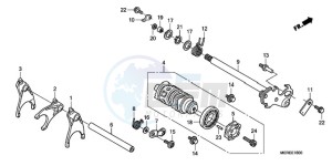 CBF600NA9 Europe Direct - (ED / ABS) drawing GEARSHIFT DRUM