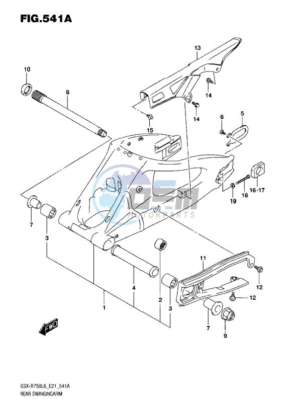 REAR SWINGING ARM L6