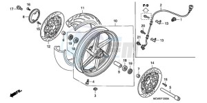 VFR800A9 ED / ABS MME TWO drawing FRONT WHEEL