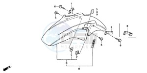 CB1300S CB1300SUPERBOLD'OR drawing FRONT FENDER