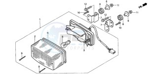 CB500 drawing TAILLIGHT