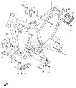 DR-Z400 (E1) drawing FRAME (MODEL K1 K2 K3 K4)