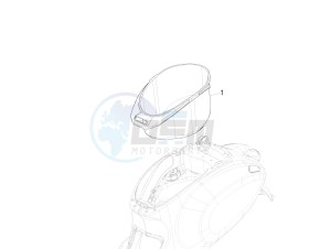 SPRINT 50 4T 4V NOABS E2 (NAFTA) drawing Helmet housing - Undersaddle