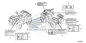 TRX420TE1E TRX420 ED drawing CAUTION LABEL