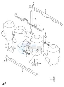 GSF250V (E24) Bandit drawing CARBURETOR FITTING