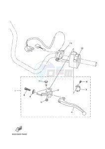 YFM700FWBD YFM70KPSG KODIAK 700 EPS SPECIAL EDITION (B323) drawing HANDLE SWITCH & LEVER