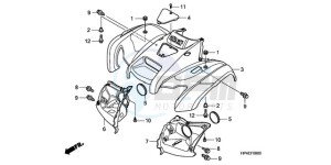 TRX420FEA Europe Direct - (ED / 2ED 4WD) drawing FRONT FENDER