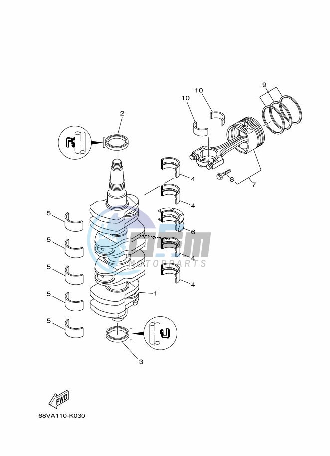 CRANKSHAFT--PISTON