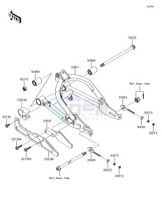 KLX110 KLX110CGF EU drawing Swingarm