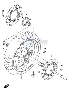 AN650 BURGMAN drawing FRONT WHEEL