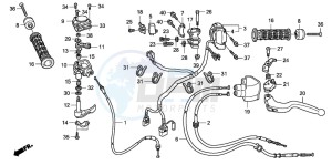 TRX400EX SPORTRAX 400EX drawing HANDLE LEVER/SWITCH/CABLE (TRX400EX8)