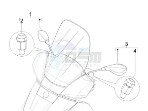 X7 250 ie Euro 3 drawing Mirrors