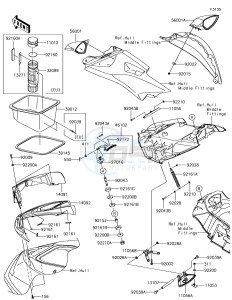 JET SKI ULTRA LX JT1500KJF EU drawing Hull Front Fittings