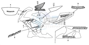 CBR900RR FIRE BLADE drawing STRIPE/MARK (1)