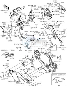 VERSYS 1000 KLZ1000BHF XX (EU ME A(FRICA) drawing Cowling(Center)