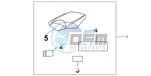 REAR SEAT COWL CANDY TAHITIAN BLUE