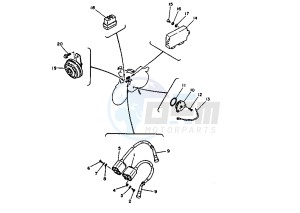 XV VIRAGO 535 drawing ELECTRICAL DEVICES MY97, I, B, GR, P