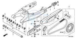 CB600FAA E / ABS MKH drawing SWINGARM