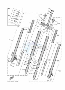 MT-09 SP MTN890D (BAMF) drawing FRONT FORK