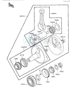 KL 650 A [KLR650] (A1-A5) [KLR650] drawing CRANKSHAFT