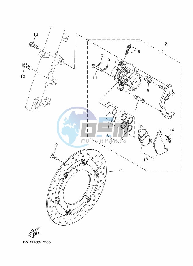 FRONT BRAKE CALIPER