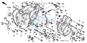 TRX680FAC drawing REAR CRANKCASE COVER