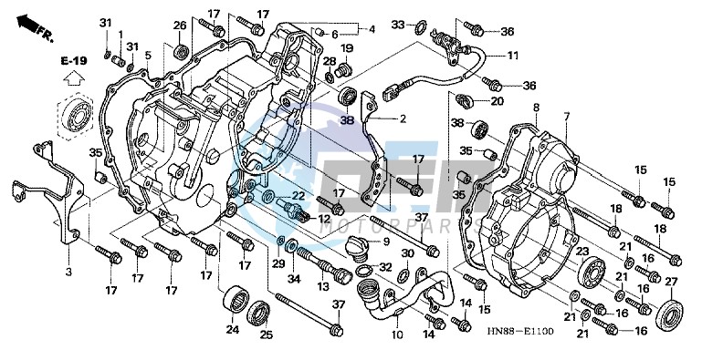 REAR CRANKCASE COVER