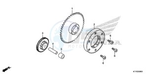 CBR125RTF CBR125RT UK - (E) drawing STARTING CLUTCH