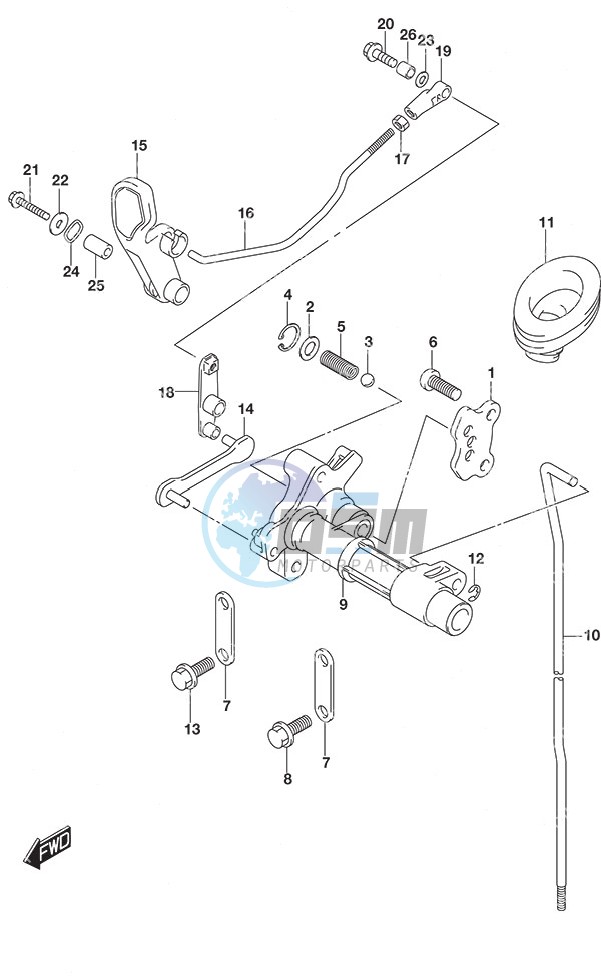 Clutch Rod Non-Remote Control