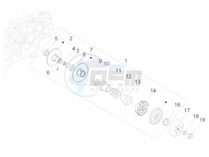 GTS 300 ie ABS Super (APAC) drawing Driven pulley