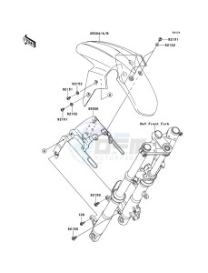 NINJA_250R EX250K9FA GB XX (EU ME A(FRICA) drawing Front Fender(s)