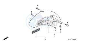 NT700VAA Europe Direct - (ED / ABS) drawing FRONT FENDER