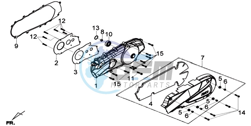 CRANKCASE COVER LEFT