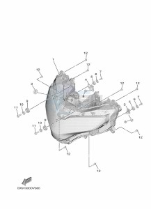 MWD300 TRICITY 300 (BED2) drawing HEADLIGHT