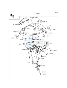 Z800 ABS ZR800BDS FR GB XX (EU ME A(FRICA) drawing Accessory(Single Seat Cover)