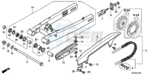 VTR2509 Europe Direct - (ED / LL) drawing SWINGARM/CHAIN CASE